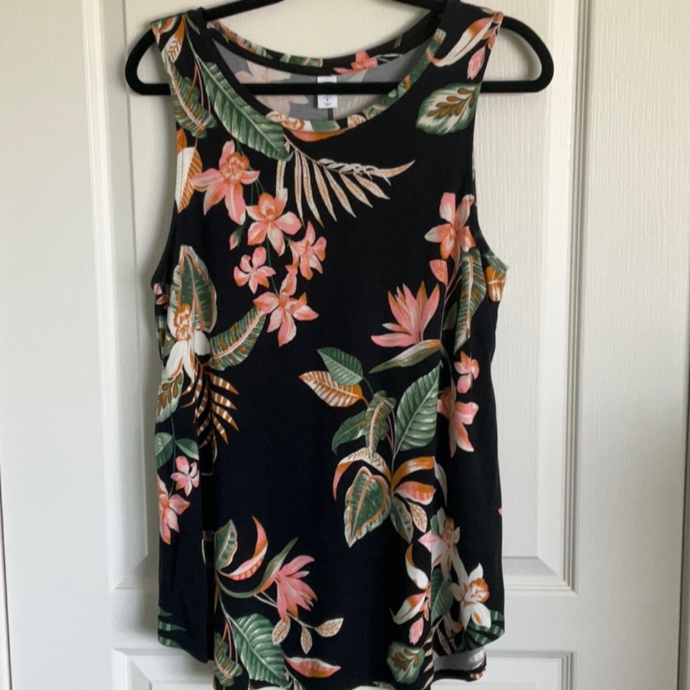 Old Navy Luxe Tank Top Tropical Print